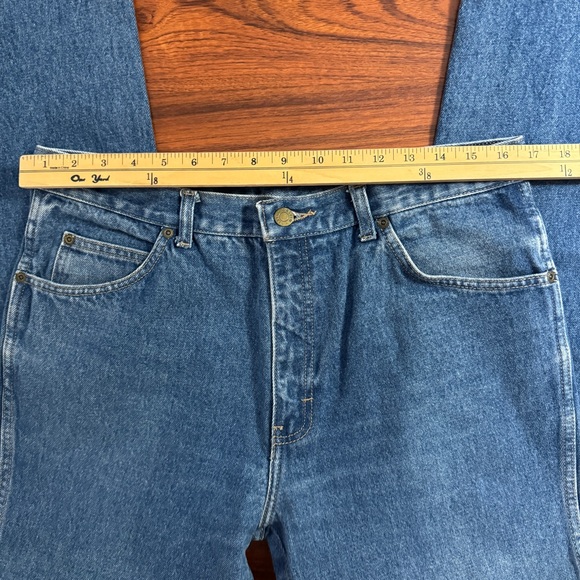 💖 Vintage Calvin Klein 100% Cotton Blue Denim Straight-Leg Jeans - Picture 10 of 16